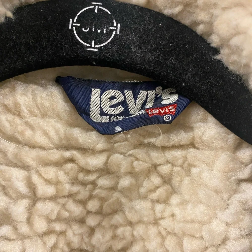 Vintage 70’s Levis Chambray Jacket Button Levis Oren Tag Trucker Sherpa Jacket